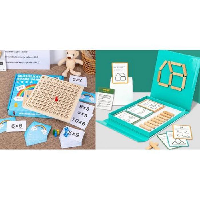 2 jeux de multiplication : jeu d'entraînement à la pensée logique, table de multiplication
