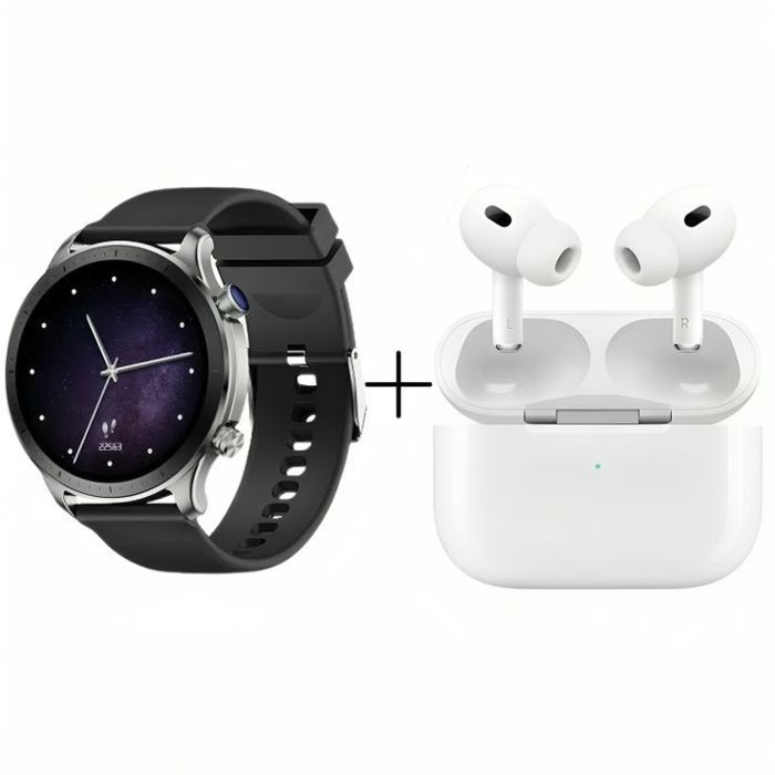 Pack - Smart Watch Motive 9Pro + Ecouteur Sans Fil Bluetooth Original DEEPBASS TWS-R8
