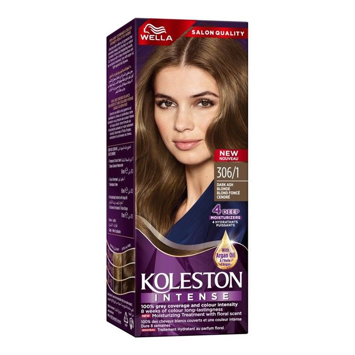 Crème colorante pour cheveux Wella Koleston 306.1 Blond cendré foncé
