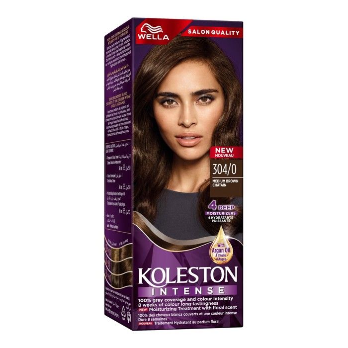 Coloration capillaire intense Wella Koleston 304/0 Châtain moyen