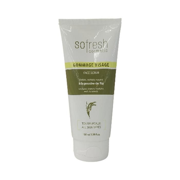 GOMMAGE VISAGE À LA POUDRE DE RIZ  SOFRESH 100 ML