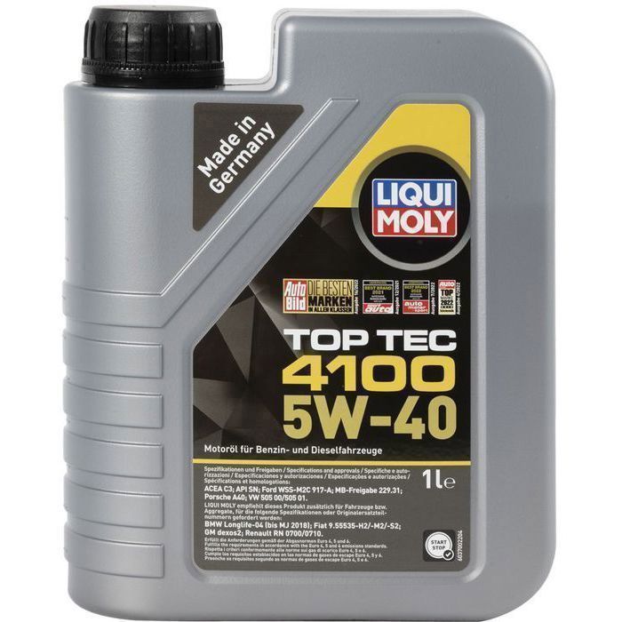 Liqui Moly - Huile Synthétique - 1L  - Top Tec 4100 5W-40 