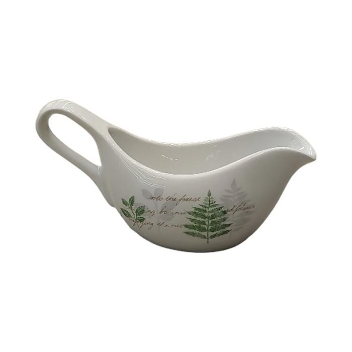 SAUCIERE ET SOUS-COUPE OVALE EN PORCELAINE DECOREE 22_1