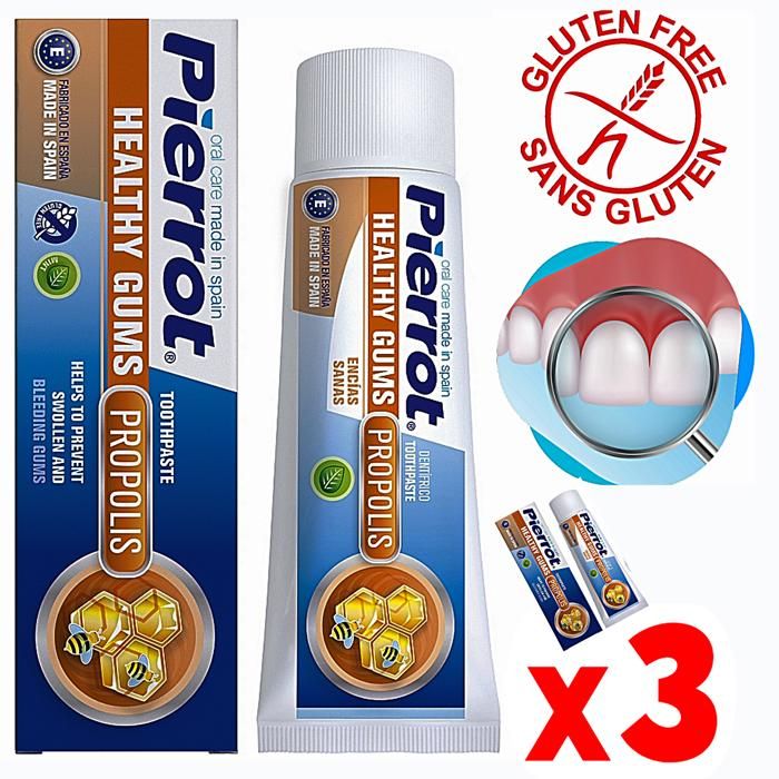 Dentifrice gencives saines propolis sans gluten 3 tubes