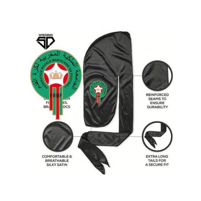 Durag - GENERIC - Maroc Foot Paris - Satin - Noir - Homme/Femme