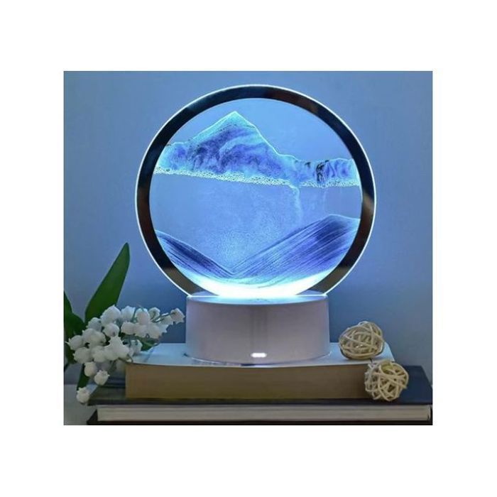 Lampe décoration maison, sable 3D - Bleu