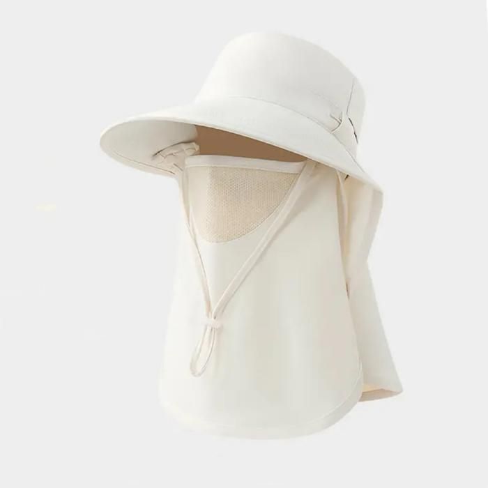 Capper L.A. Casquette de Soleil Masque Respirant Amovible Type de Protection Complète LA010-1 White