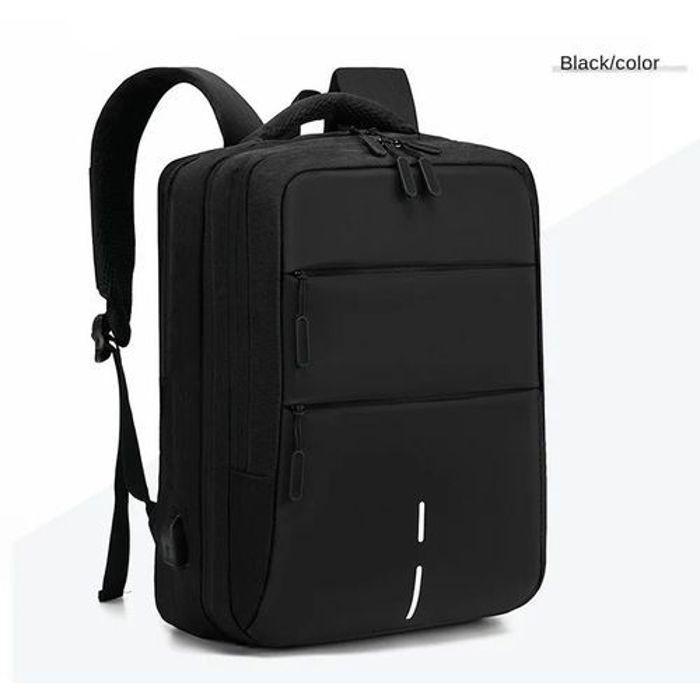 Sac à dos pour PC 16" de grande capacité, sac d'affaire,voyage étanche, port USB Noir