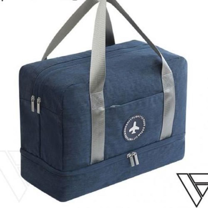 Sac a vêtements de rangement de sac de voyage étanche, portable multifonctionnel Bleu