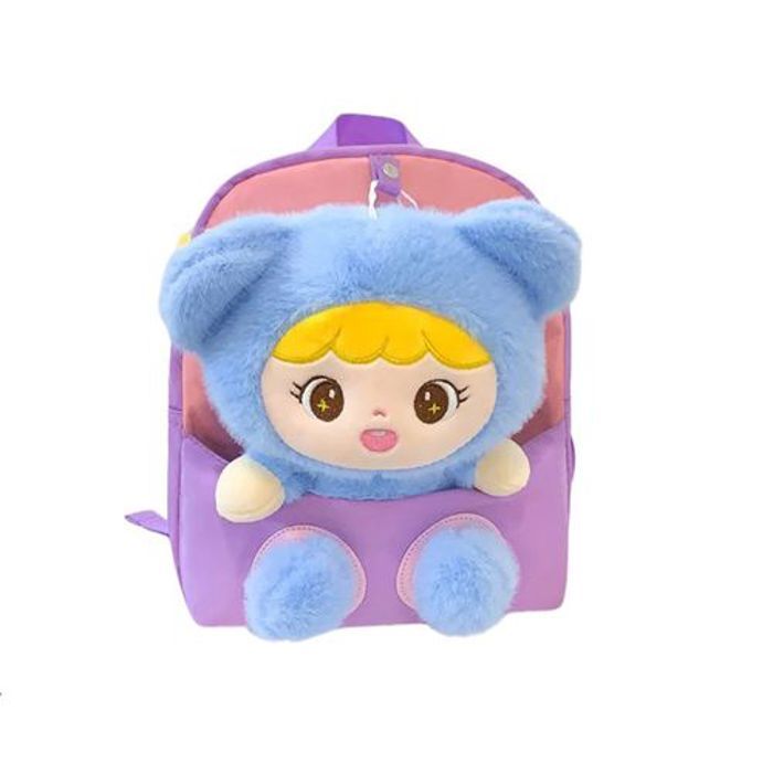 Sac à dos poupée de poche pour les enfants, mignon, pour l'école, bag scolaire Violet