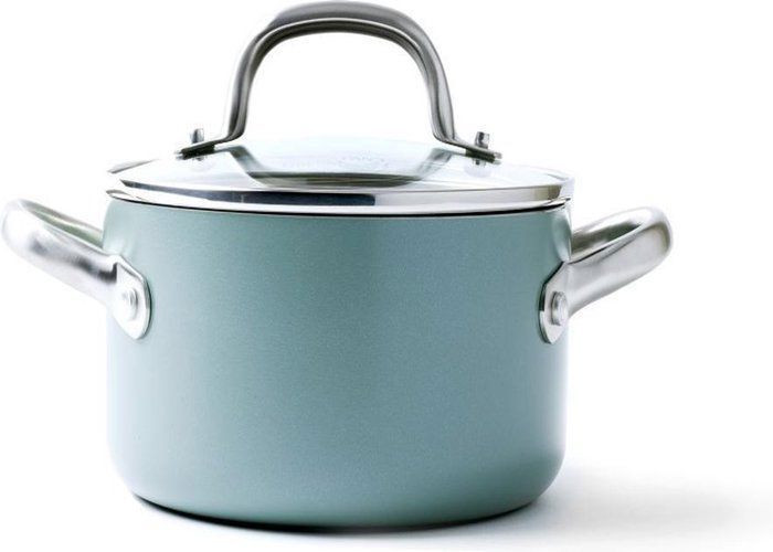 Faitout Aluminium /Ceramique 20Cm Avec Couvercle En Verrre