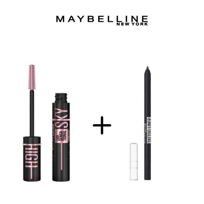 Maybelline New York Lash Sensational Sky High Noir - Mascara Longueur = Tattoo Liner 900 DEEP ONYX