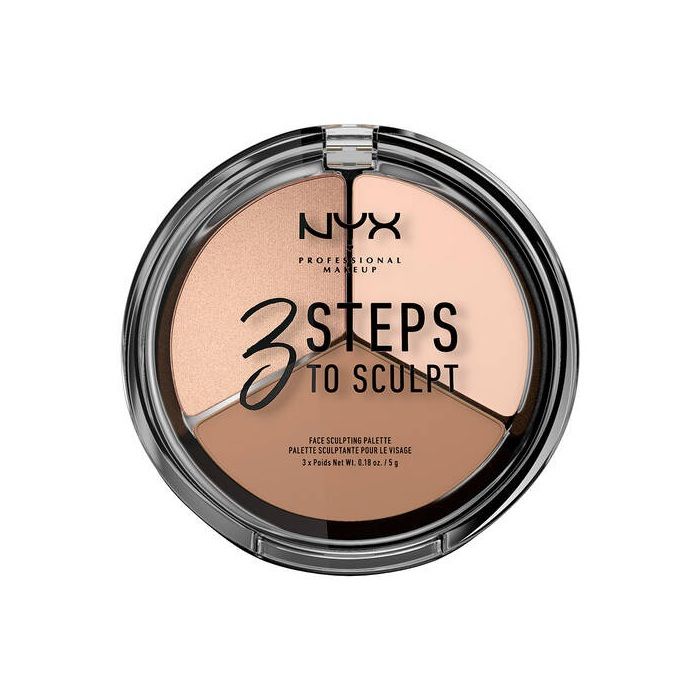 Palette Anticerne - NYX - 3 Steps To Sculpt - 6 Teintes - Beige - Formule Crémeuse