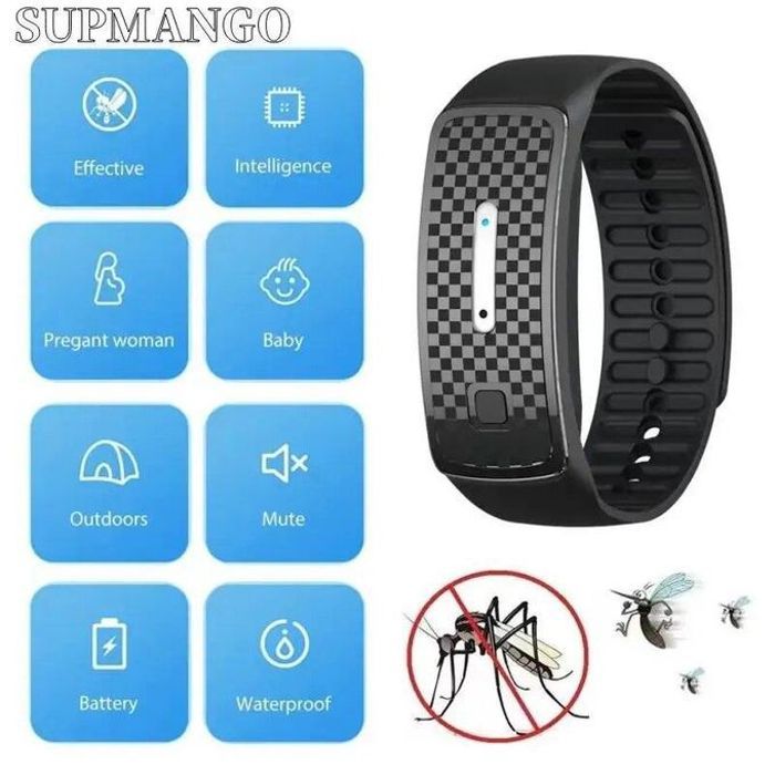 Bracelet anti-moustique à ultrasons pour humain 100% naturel non toxique pur basique anti-moustique montre M30
