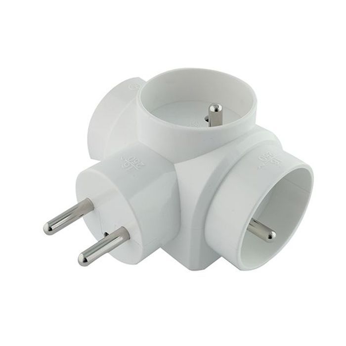 Triplite 1 prise 2P+T & 2 prises 2P 4124N – INGELEC – Couleur aléatoire