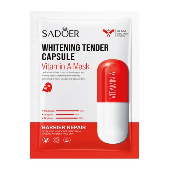 SADOER Masque Facial Whitening Tender Capsule Vitamin A Daily Mask - 25g