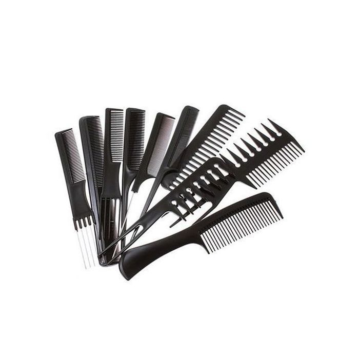 lot de 10 peignes de coiffure professionnels Idéal pour tous les types de cheveux