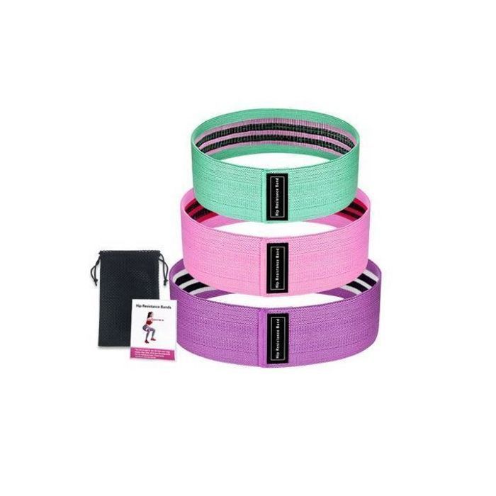 3pcs Resistance Bands Hip Circle Anti Slip Rubber