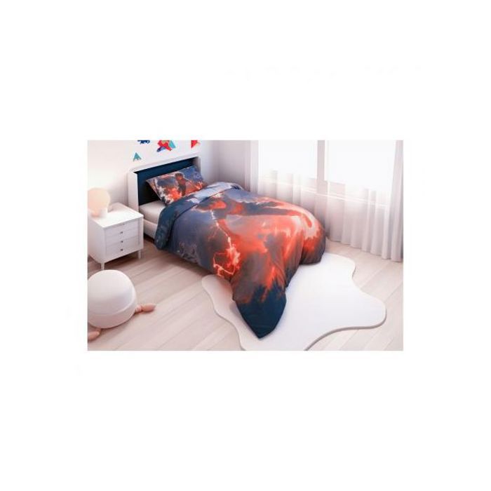 Housse de couette Imprimée "Maître de Magma" + 1TO Offerte - 1 Place(160x220 cm)