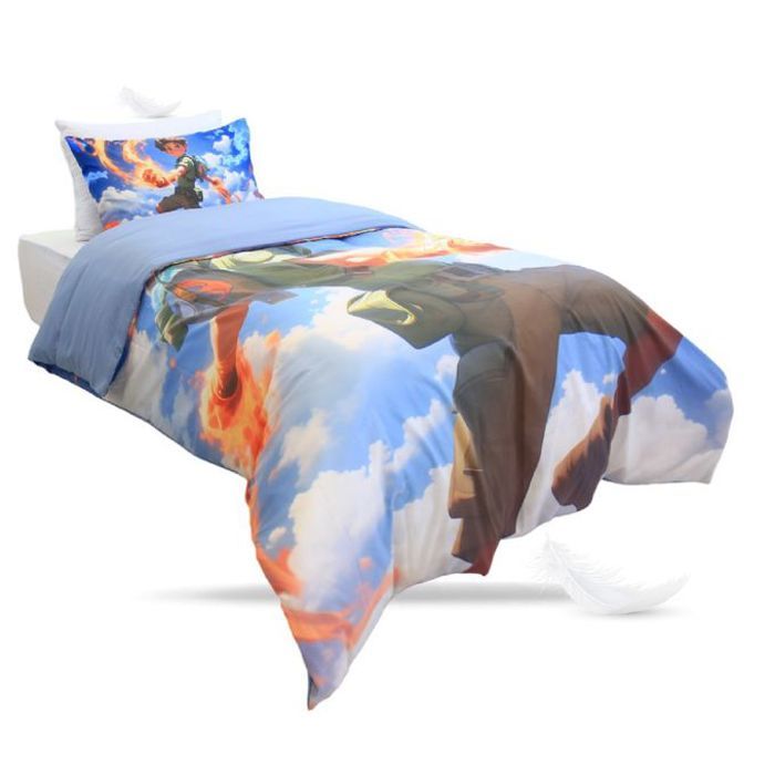 Housse de couette Imprimée "Maître du Feu + 1TO Offerte - 1Place(160x220 cm)