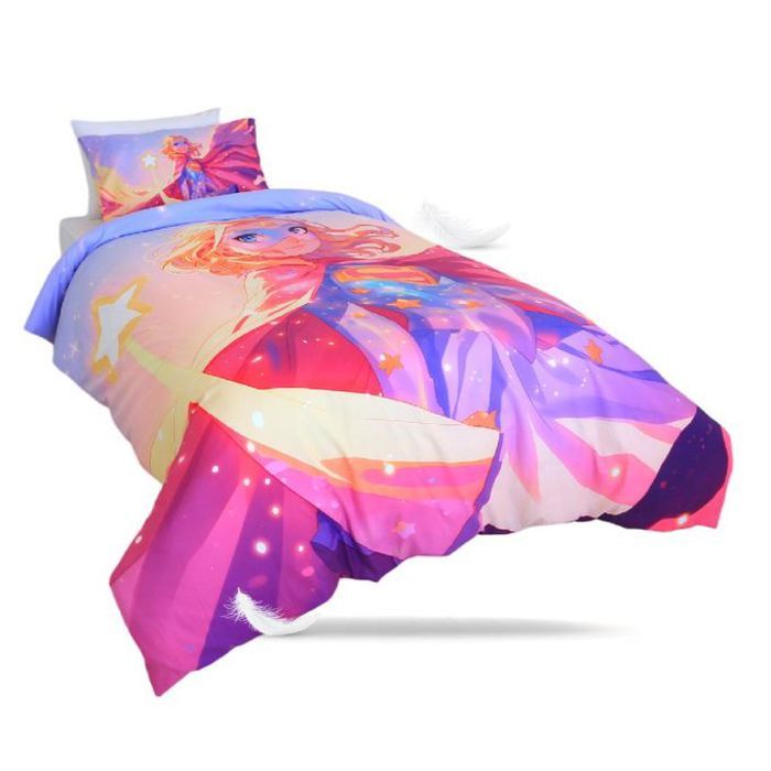 Housse de couette - DWIRTY - Messagère du Cosmos - 160x220 cm - Microfibre - Lavable en machine