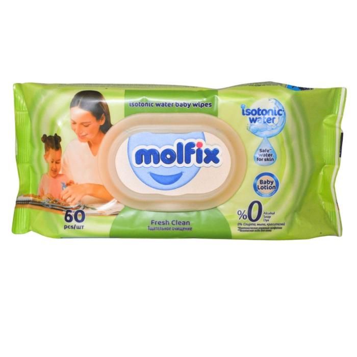 Molfix - Lingettes Bébé Peaux Sensibles Molfix 60 unités