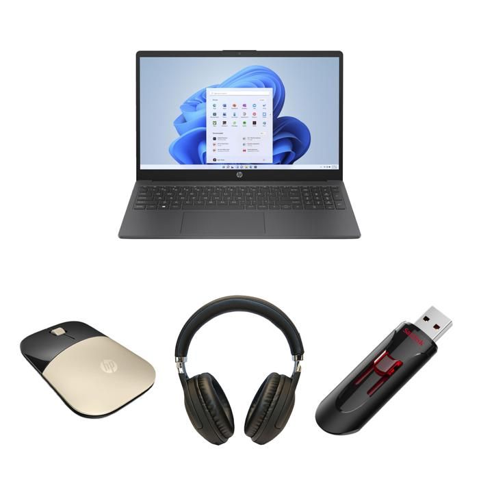 HP LAPTOP 15 CEL N100 4GB 256GB W11H6 BLACK 1/1/0