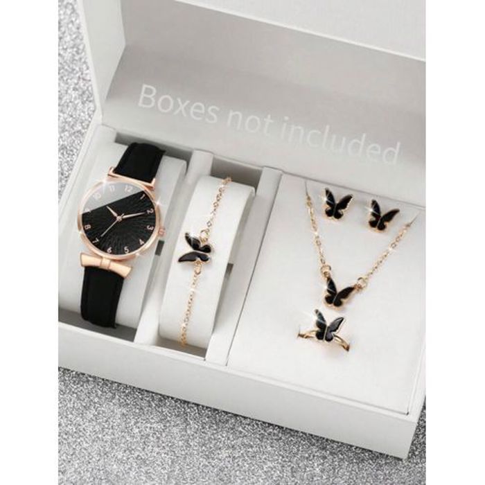 Montre à Quartz - Non spécifié - 6 pièces - Noir - Bracelet tressé - Pour Homme