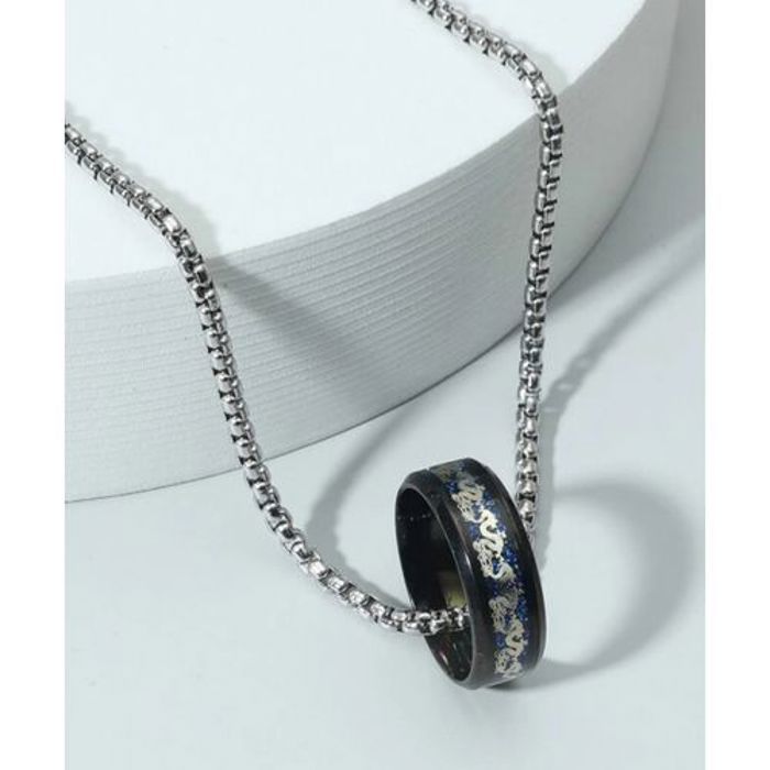 Collier Chaîne pour Hommes en Acier avec Pendentif Distingue