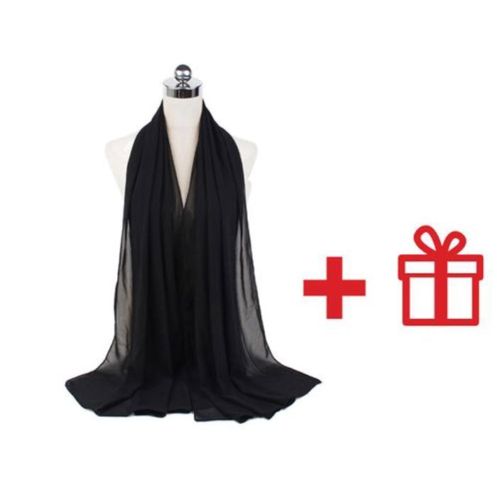Standard Hijab chale en crepe + Cadeau