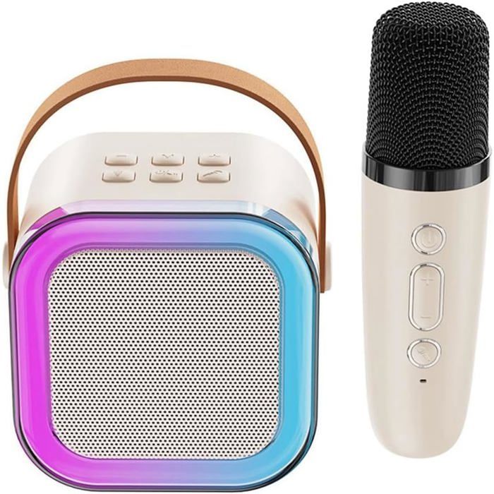 haut-parleur portable K12 Bluetooth avec microphone pour , cadeau d'anniversaire, fête, karaoké,