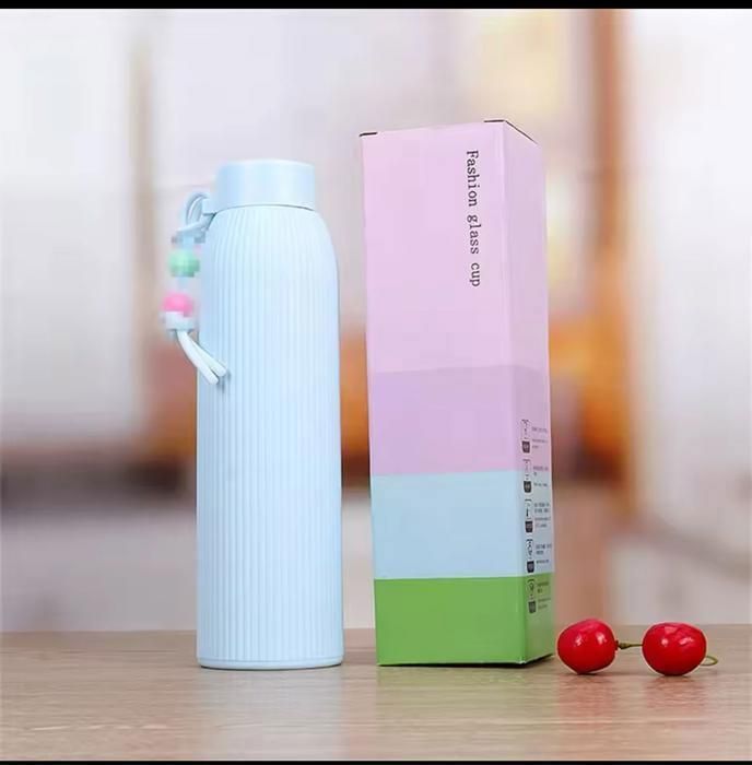 Bouteille d'eau portable en verre de 350 ml pour filles