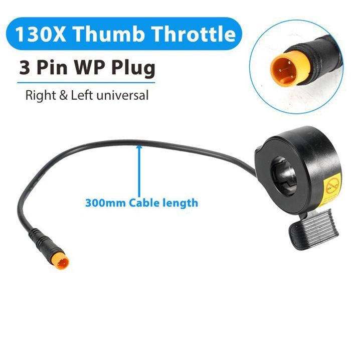 Accélérateur pour vélo électrique 130X,contrôle de vitesse,3 broches,connecteur de prise SM WP
