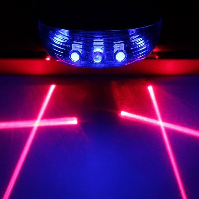 Feux arrière étanches pour vélo,2 lasers,5 LED,pour cyclisme,avec iode de sécurité,pour VTT