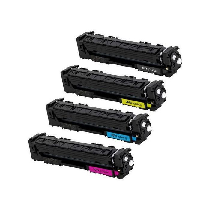 Toner - DIAMOND - CF400A (HP 201A) - Pack de 4 couleurs - Compatible HP LaserJet Pro - Multi-couleurs