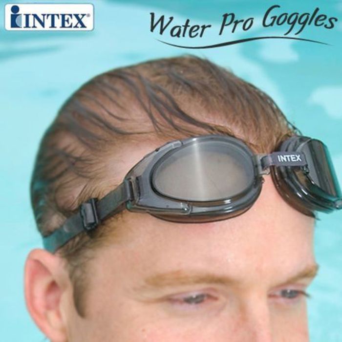 Lunettes de natation - INTEX - Modèle Adulte - Noir - Anti buée - Hypoallergénique