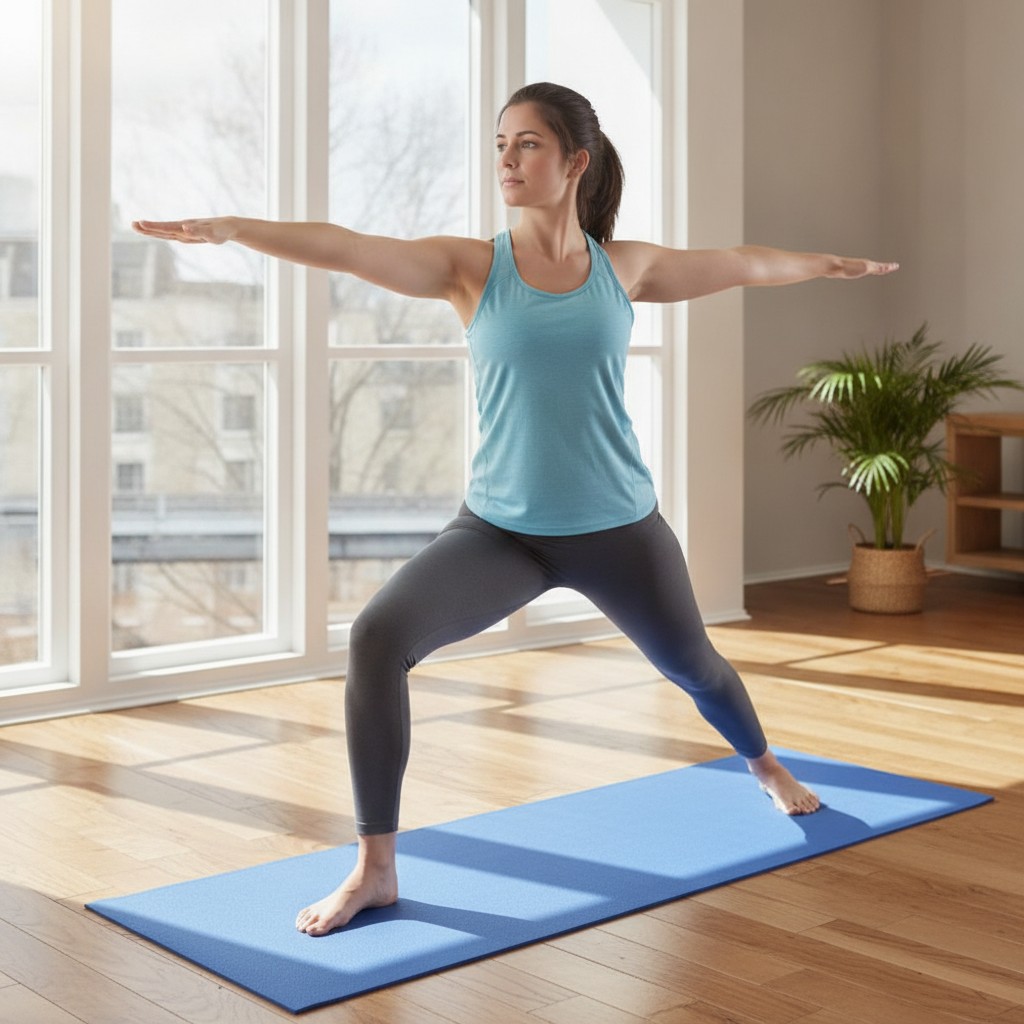 Tapis de Yoga antidérapant unisexe, résistant aux déchirures, confortable et sûr(Couleur aléatoire) - Marjane Mall - Image 4