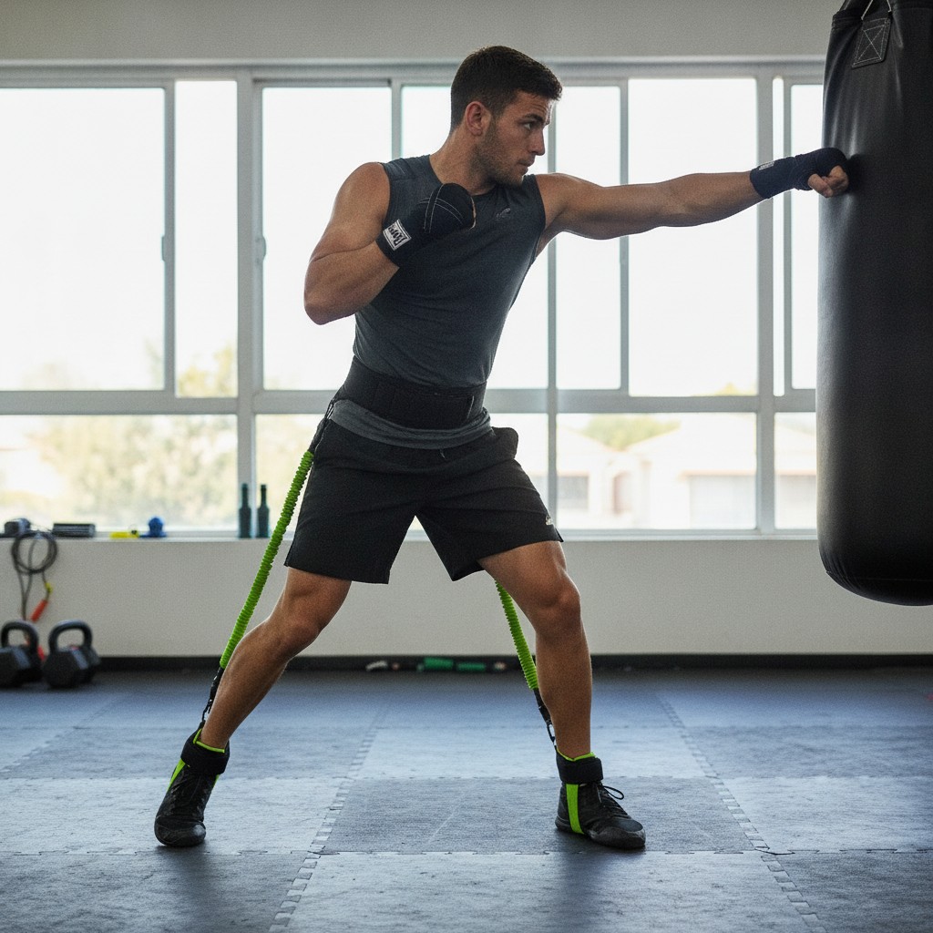 Jeu d'élastiques pour sports de combat, Punch Trainer - Marjane Mall - Image 3