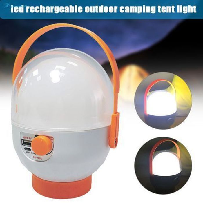 lampe de secours LED FA-7001 20W rechargeable USB Out 5.0V