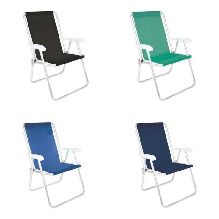 Chaise Pliante - Camping - Rouge - Aluminium - Tissu Résistant - 1 Place