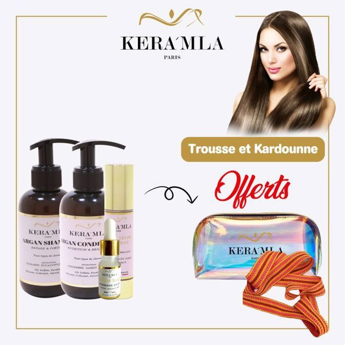 KERA'MLA Pack cheveux + Trousse et Kardounne offerts