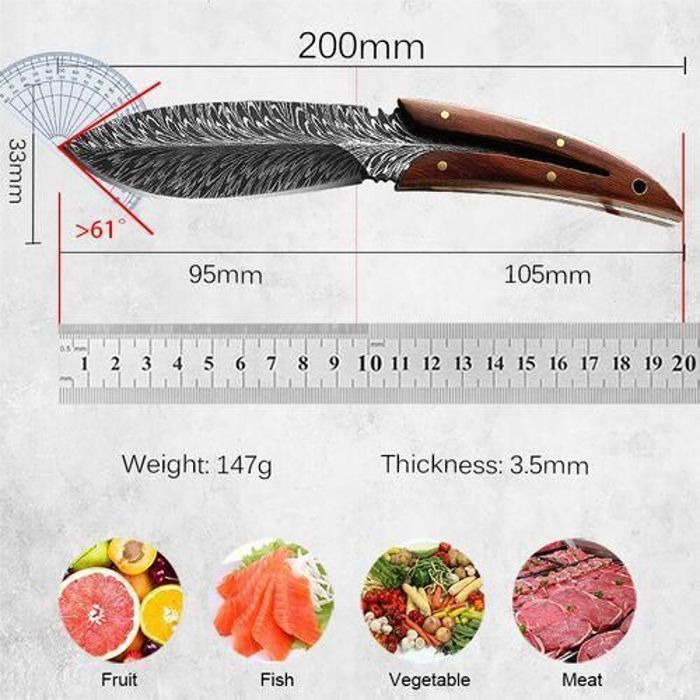 Couteau Cuisine Pour Fruits, Barbecue, Chasse