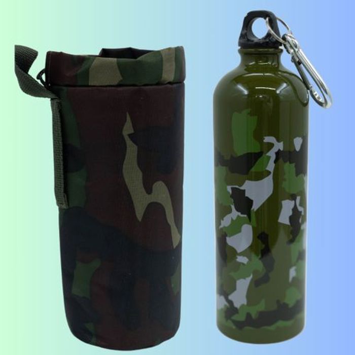 Bouteille d'eau militaire avec sangle ajustable et sac isolé,Pour voyage,sport