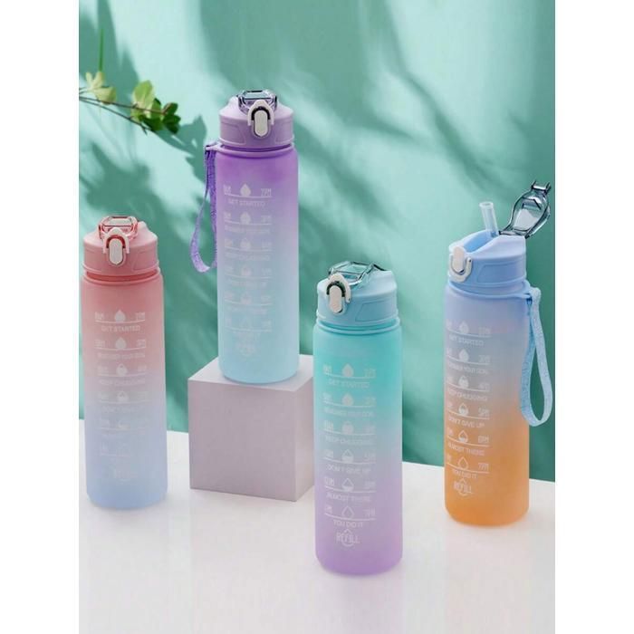 Bouteille d'eau - Non spécifié - Plastique - Étanche - Portable - Sans BPA((Couleur aléatoire)