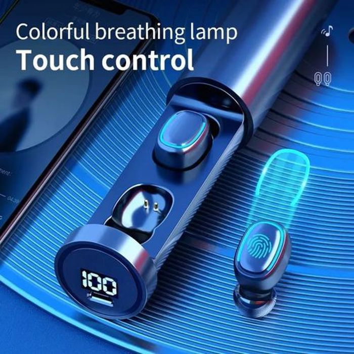 C1-1 Bluetooth Écouteur , air sans fil Casque 5,2 avec bac de charge