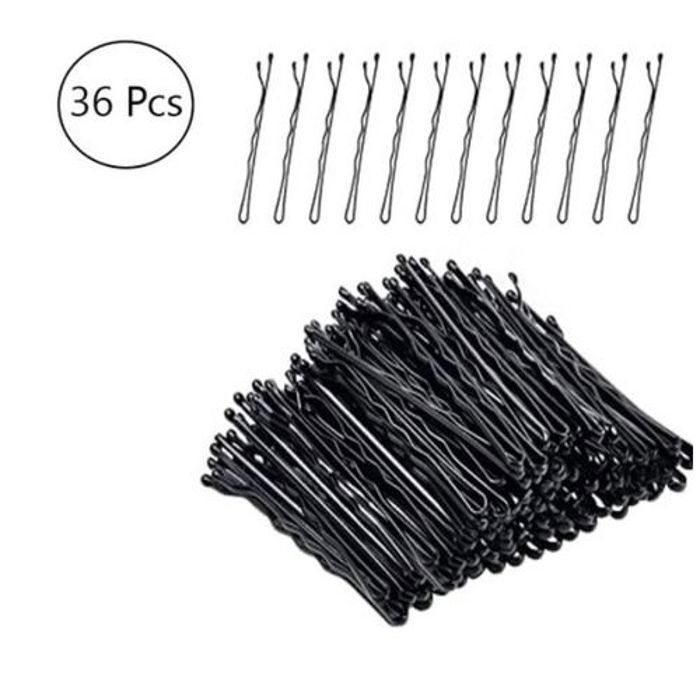 36 épingle ondulé à cheveux couleur noir pour fille