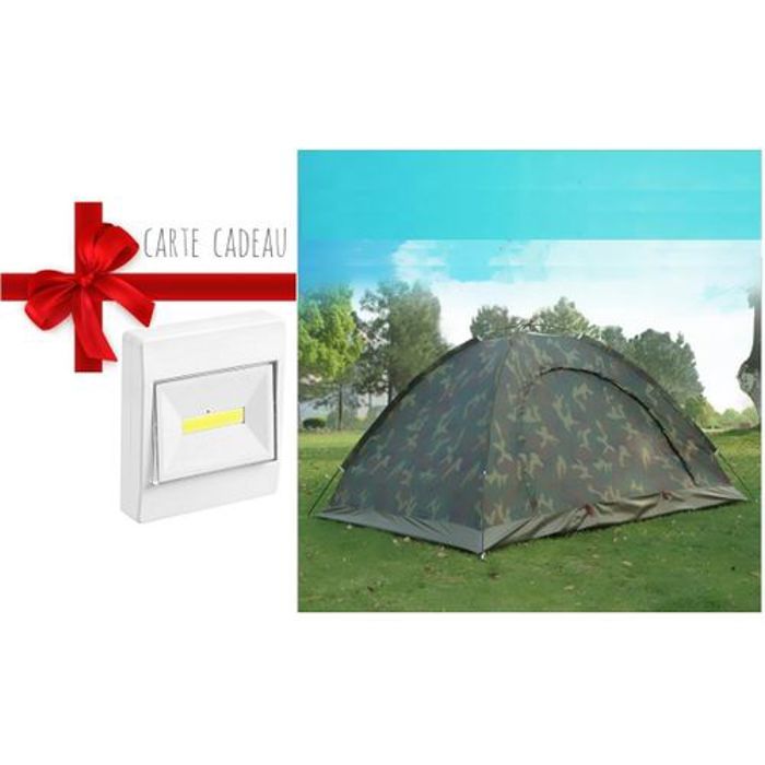 Grand Tente imperméable de 4 personnes avec LED de nuit Cadeau