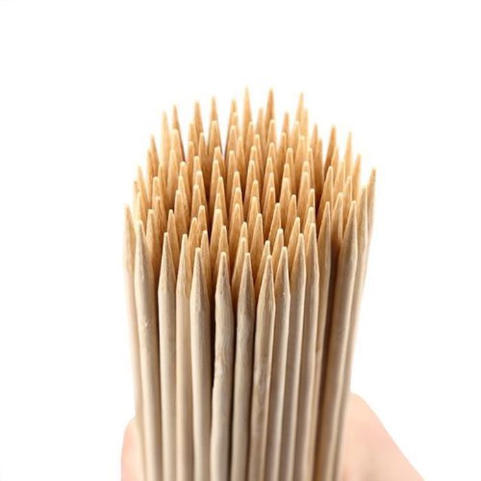 PACK DE 100 Pcs barbecue EN BOIS PULSES POUR BROCHETTE purement naturel