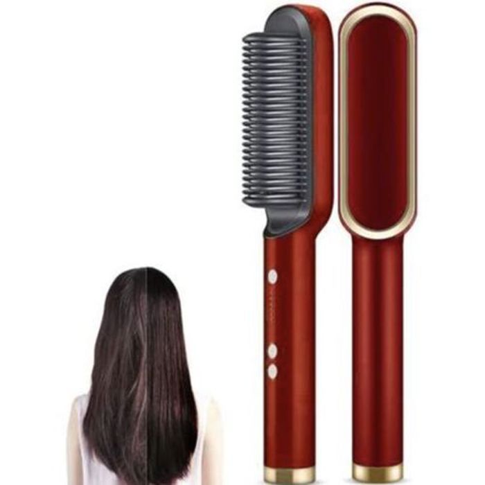 Brosse Lisseur de cheveux professionnel en céramique, fer à lisser multifonction