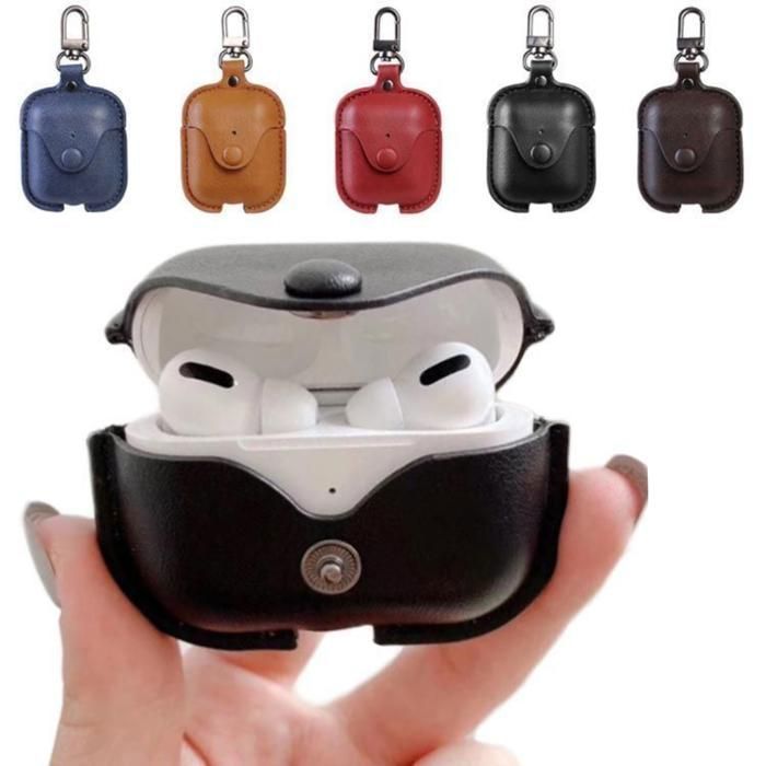 Coque - Cuir - Écouteurs sans fil - Protection complète - Antirayures - Souple